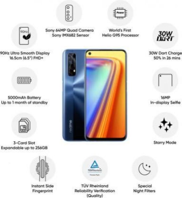 realme 7 (Mist Blue, 128 GB)  (8 GB RAM)